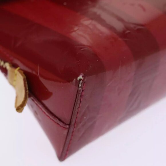 LOUIS VUITTON Vernis Rayure Pochette Cosmetic Pomme D'amour LV Auth - Picture 11 of 16